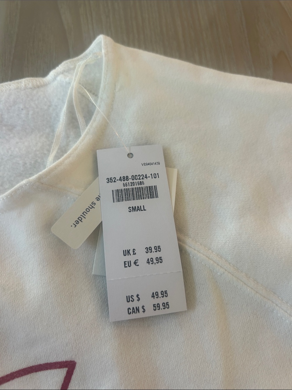 White off the shoulder Indiana University Sweatshirt - Picture 4 of 6
